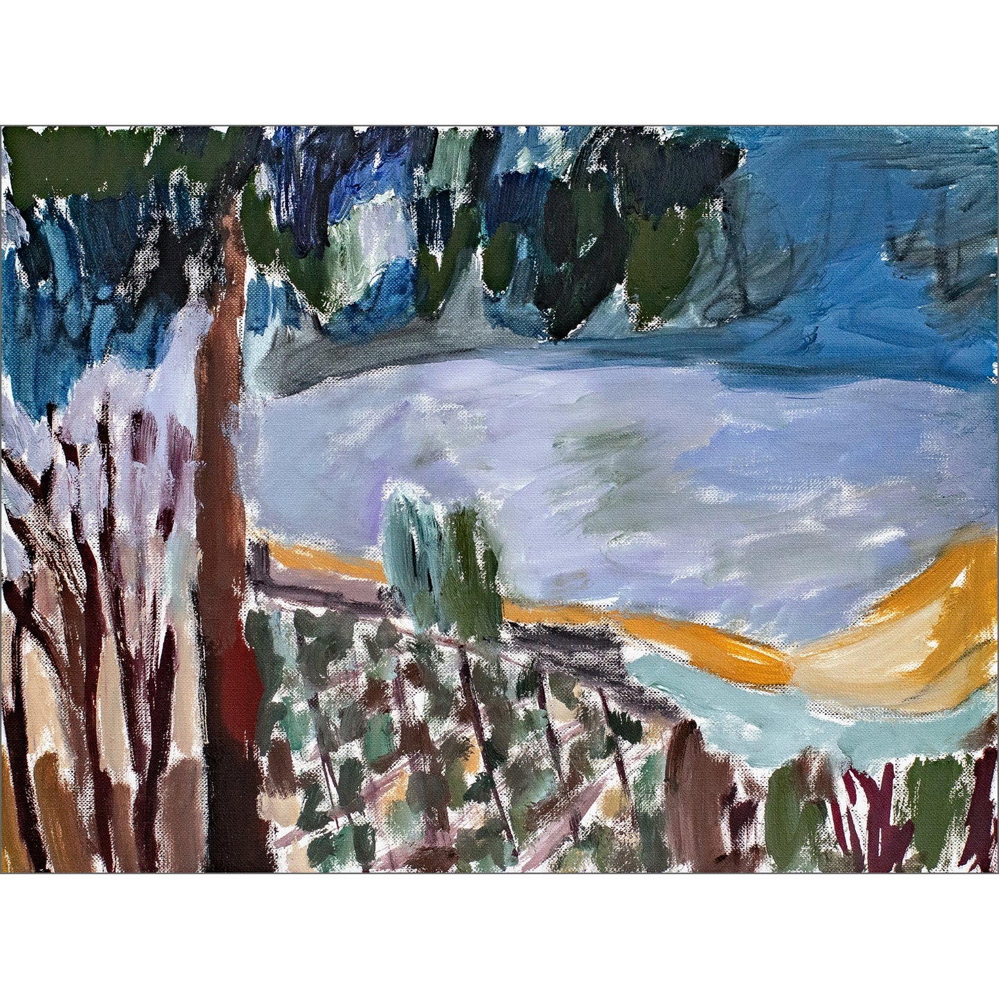 Sea in the City of Vasto. Oil on paper, by Katia Demyanova