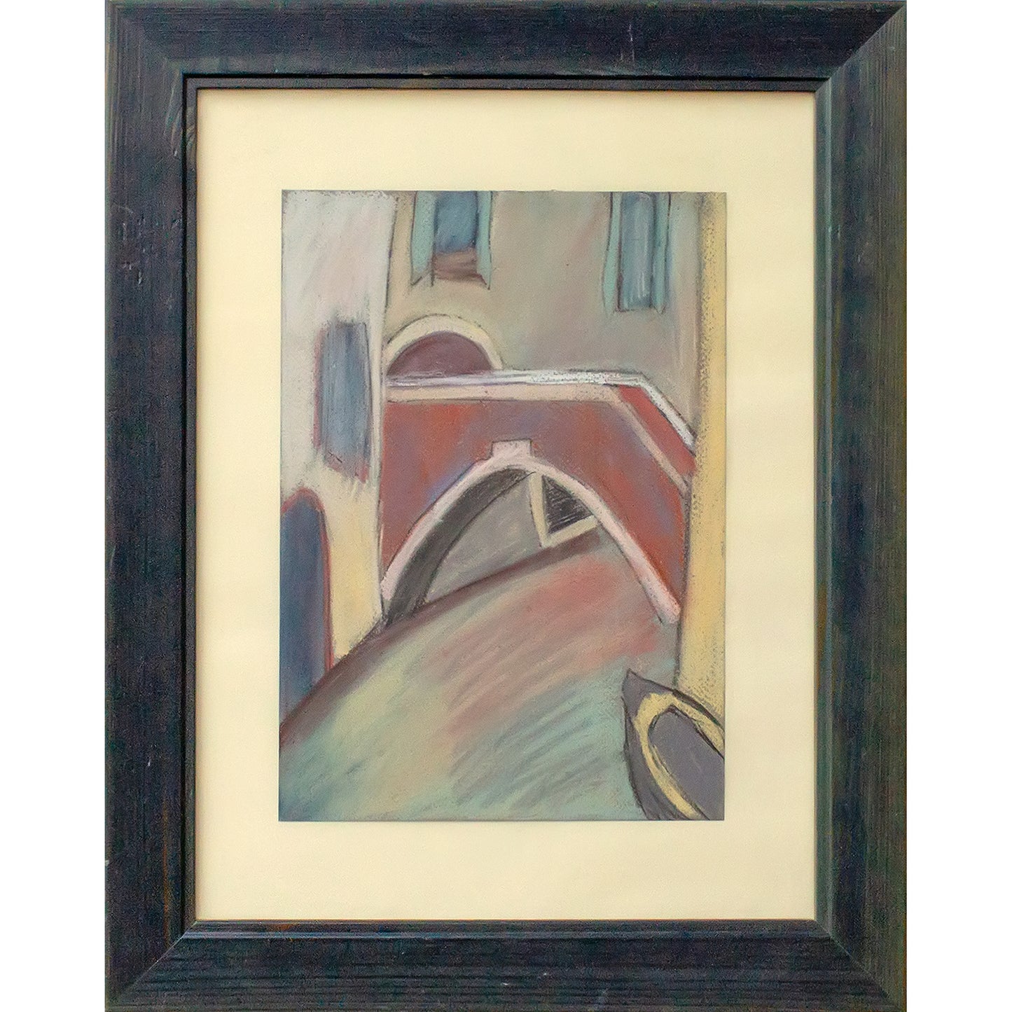 Venice. A Bridge. Pastel by Katia Demyanova. Wooden frame