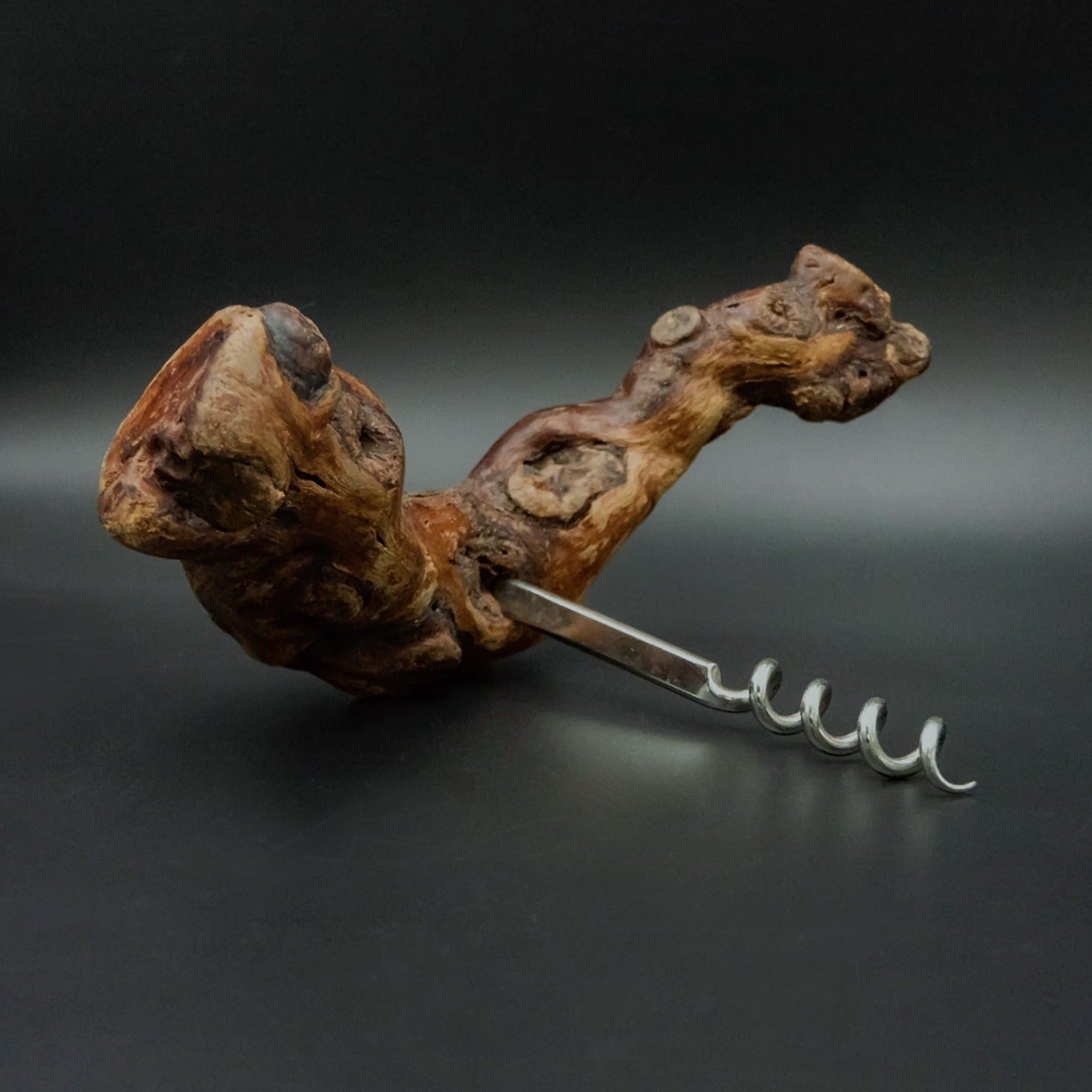 corkscrew with grapevine handle