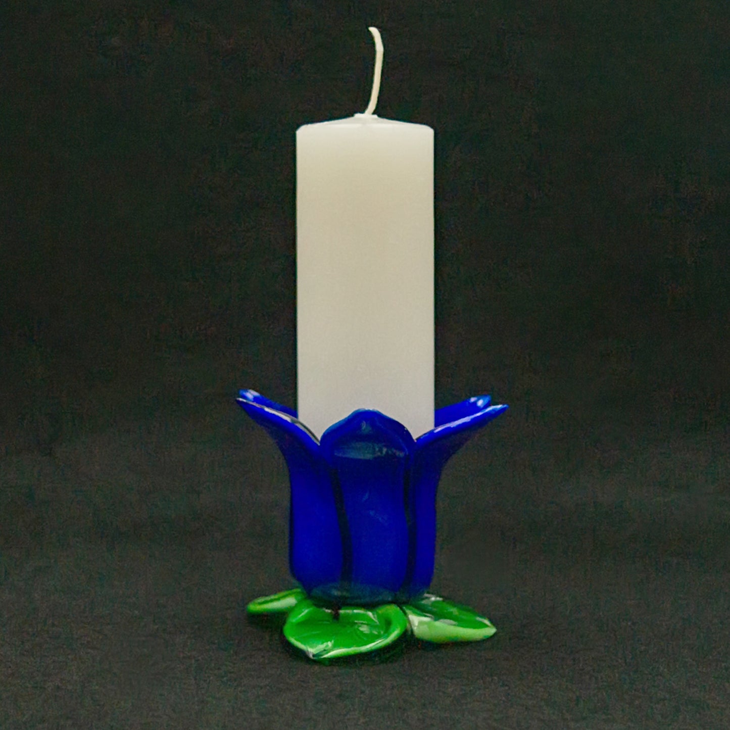 Glass candlestick