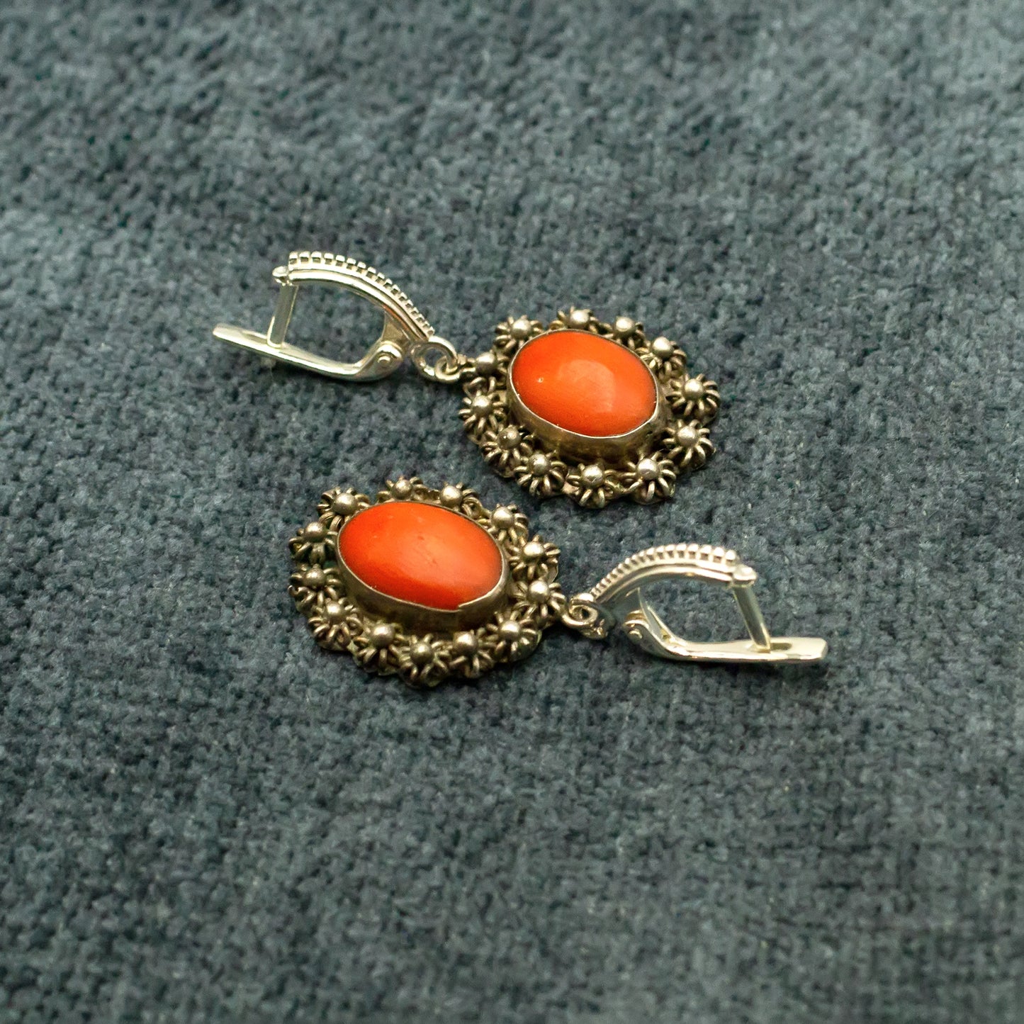 Antique coral earrings