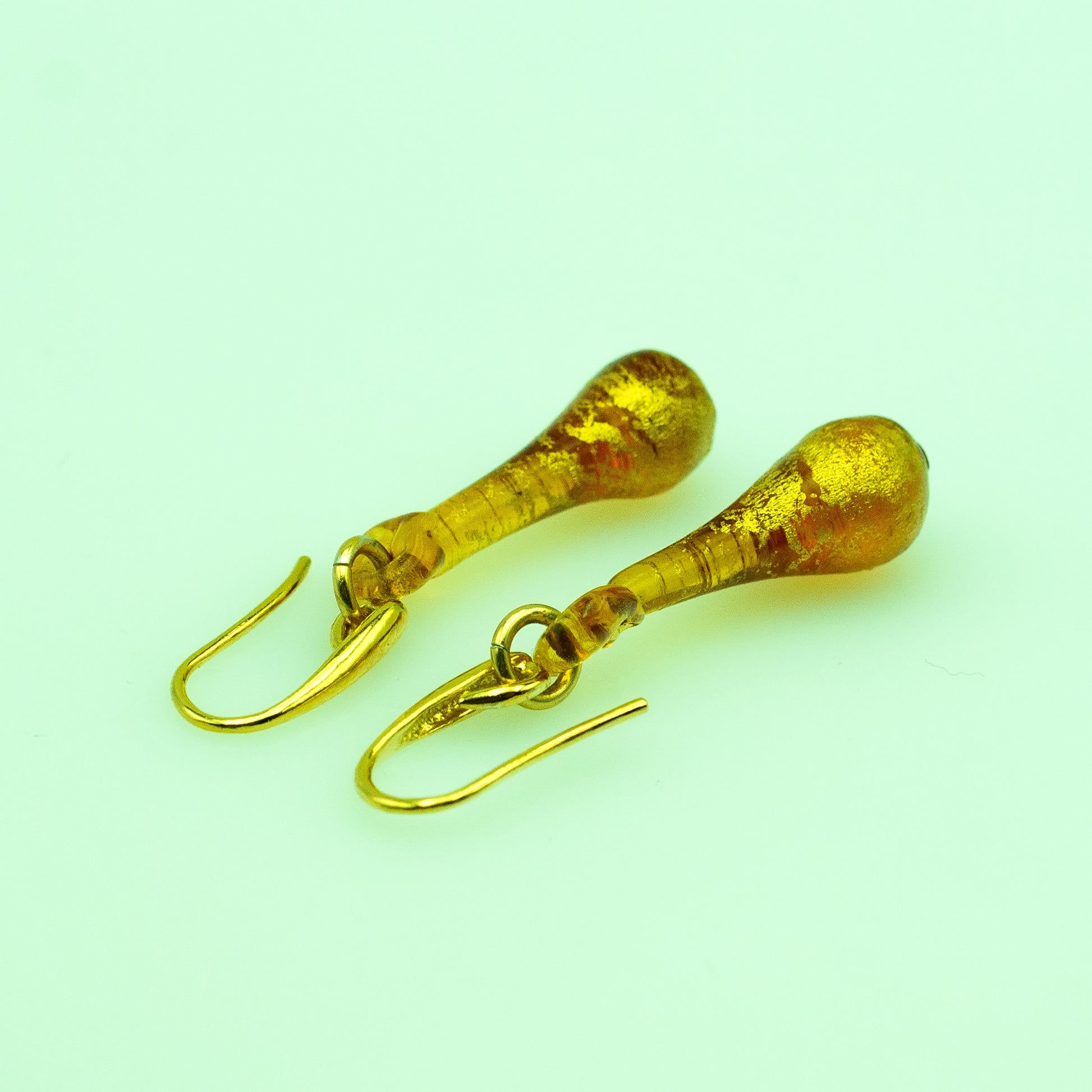 Gold Murano earrings