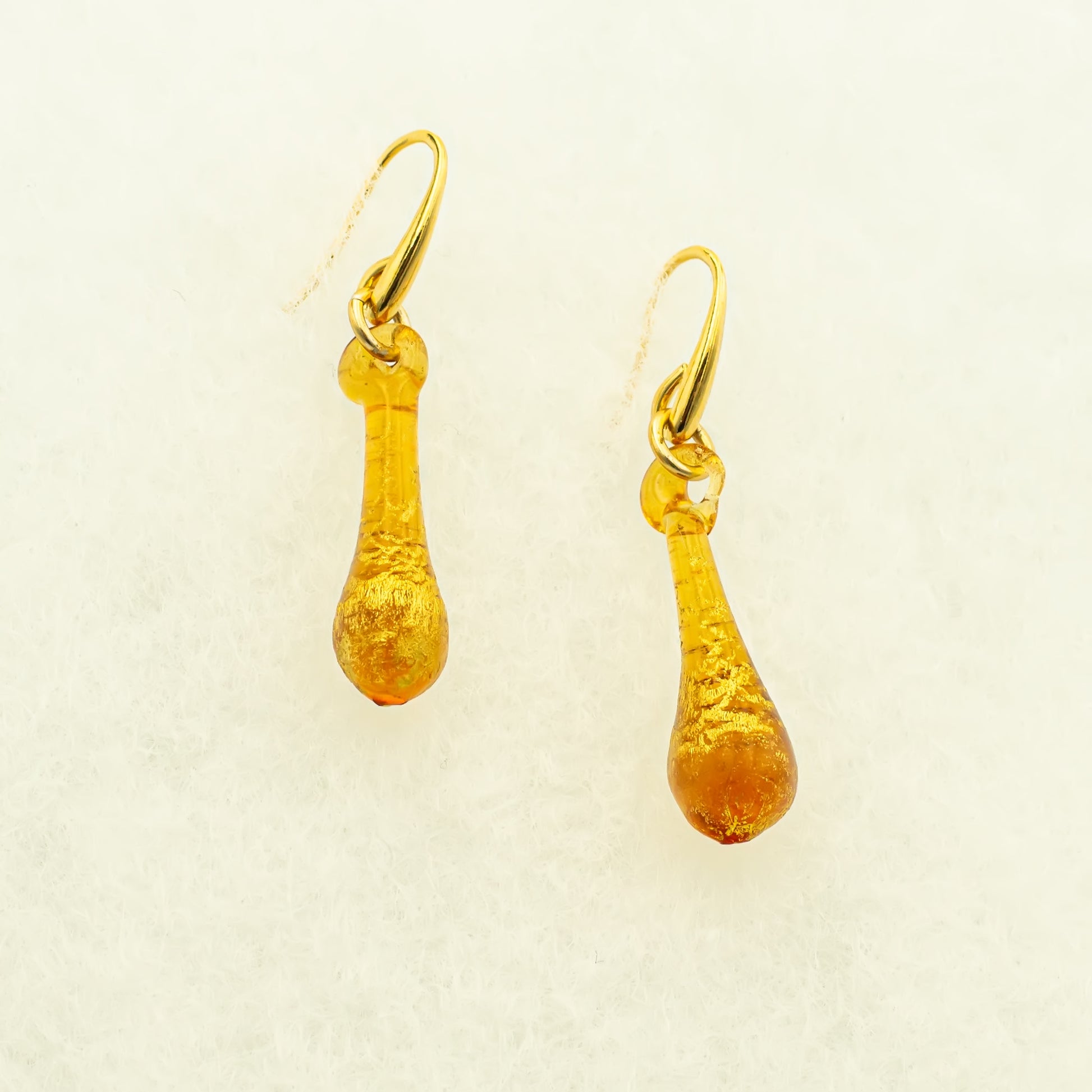 Gold Murano earrings