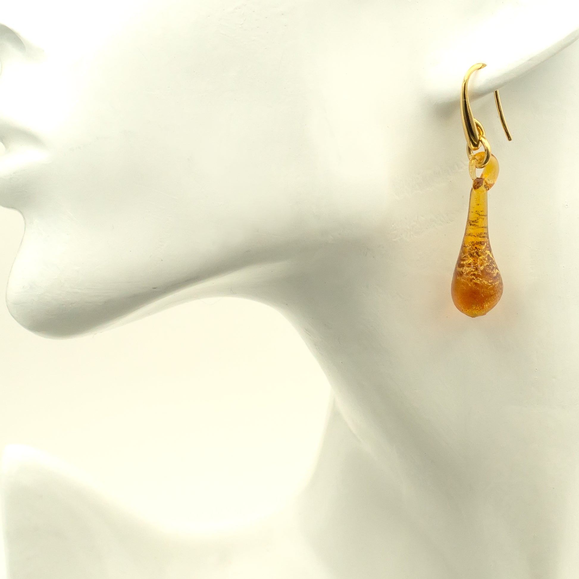 Gold Murano earrings