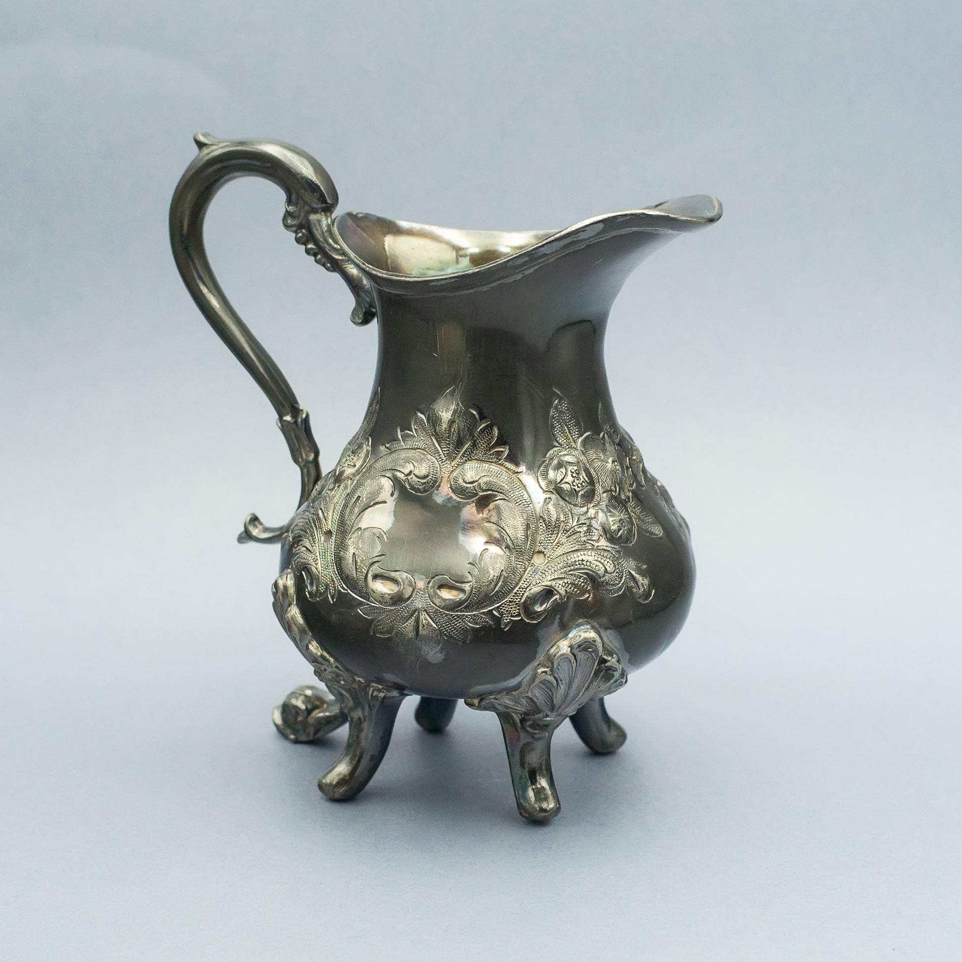 English silver plated milk jug