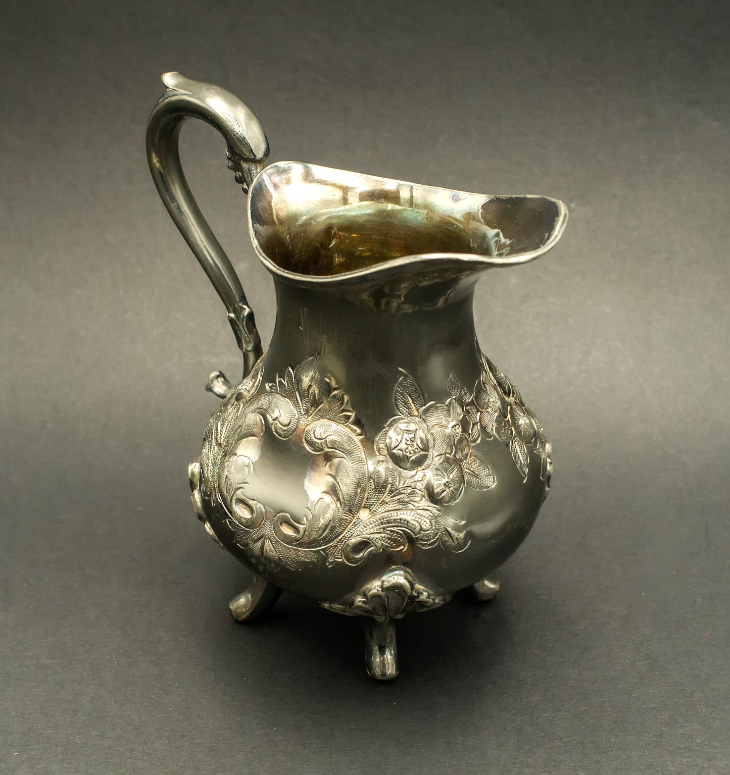 English silver plated milk jug