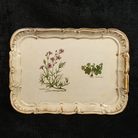 Italian botanical wooden tray