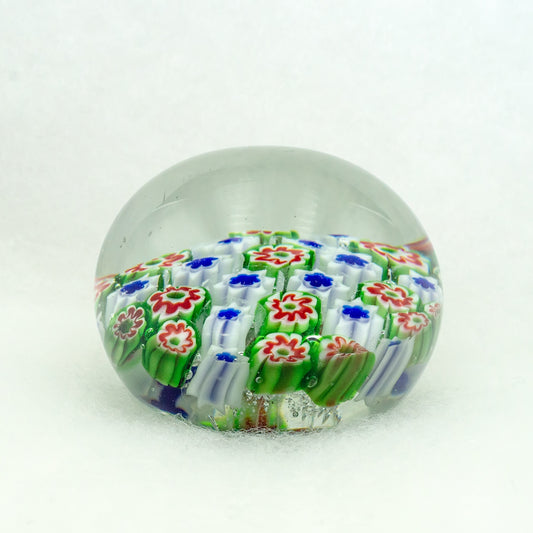 Green-red Murano glass paperweight