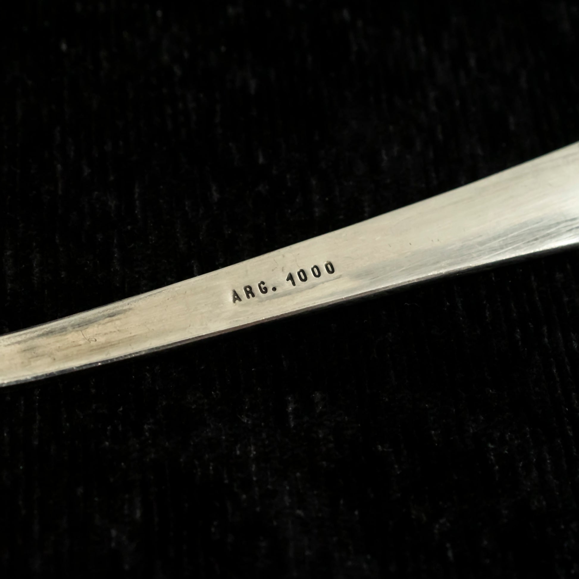 Small silver serving spoon