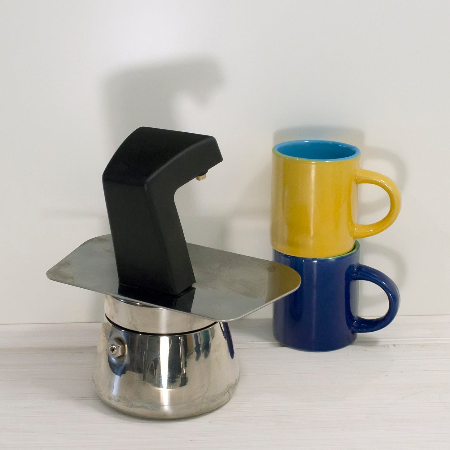 Double steel coffee maker