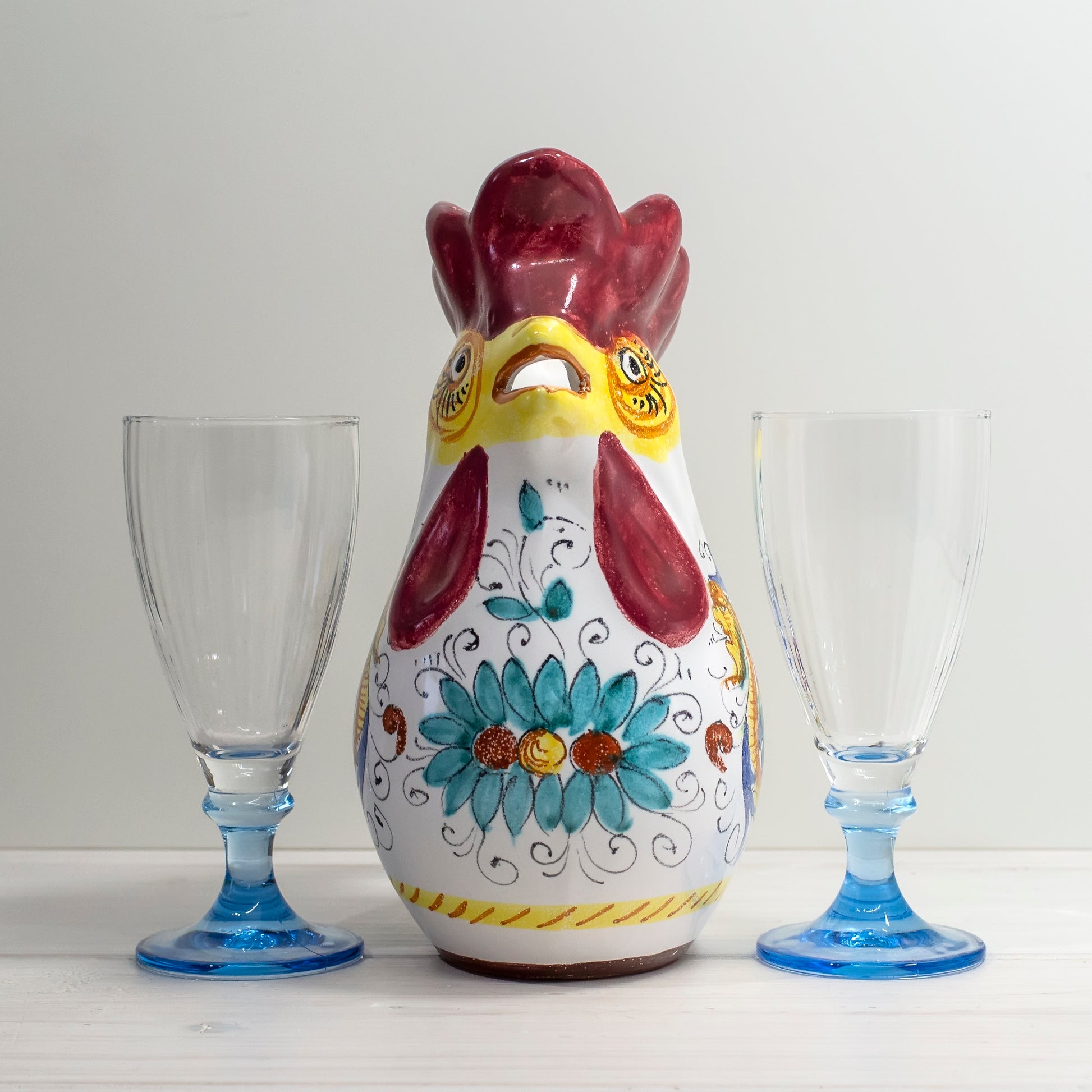 750 ml rooster shaped ceramic jug