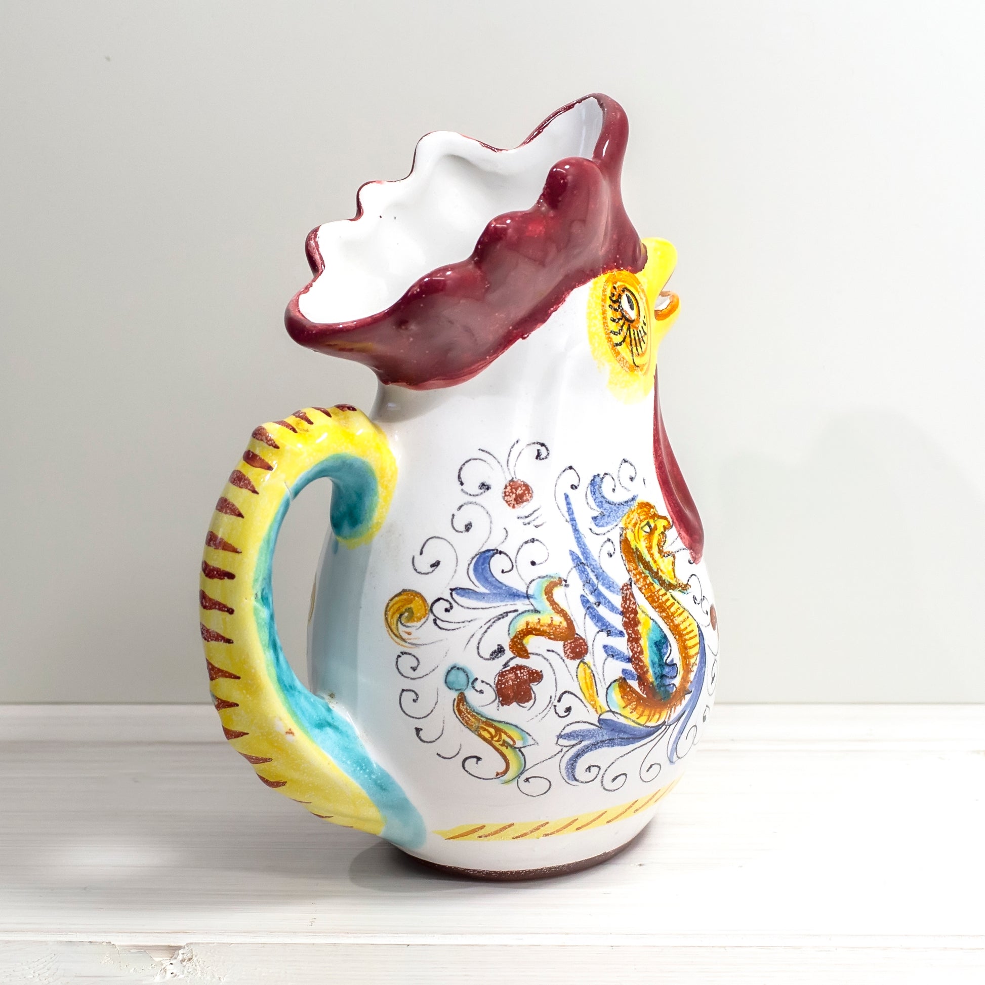 Ceramic rooster jug