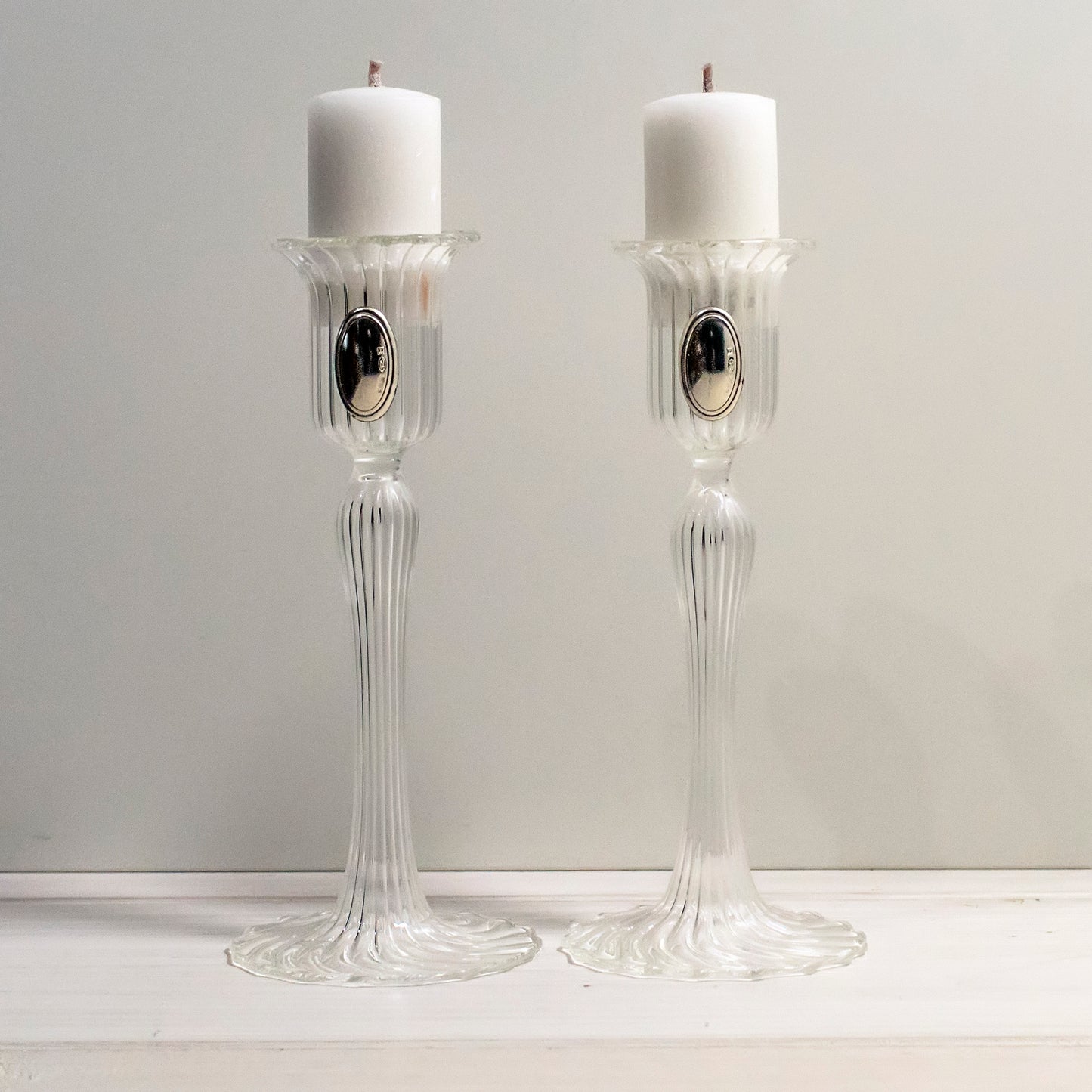 Murano glass candlesticks