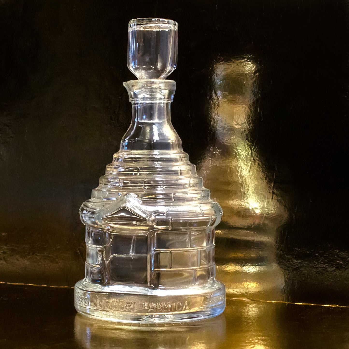 Italian glass liqueur bottle