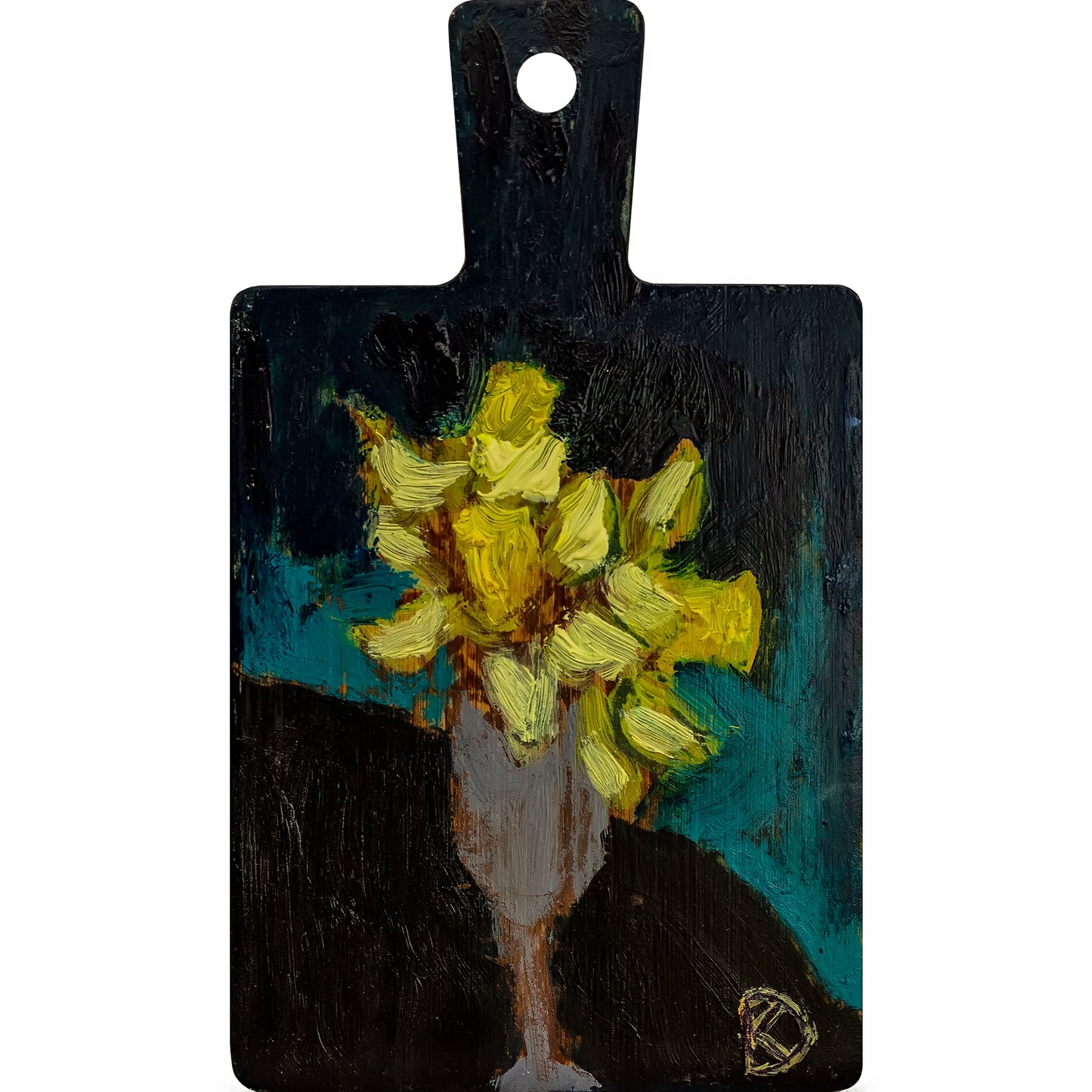 Dried Daffodils in Small Liqueur Glass, artwork by Katia Demyanova