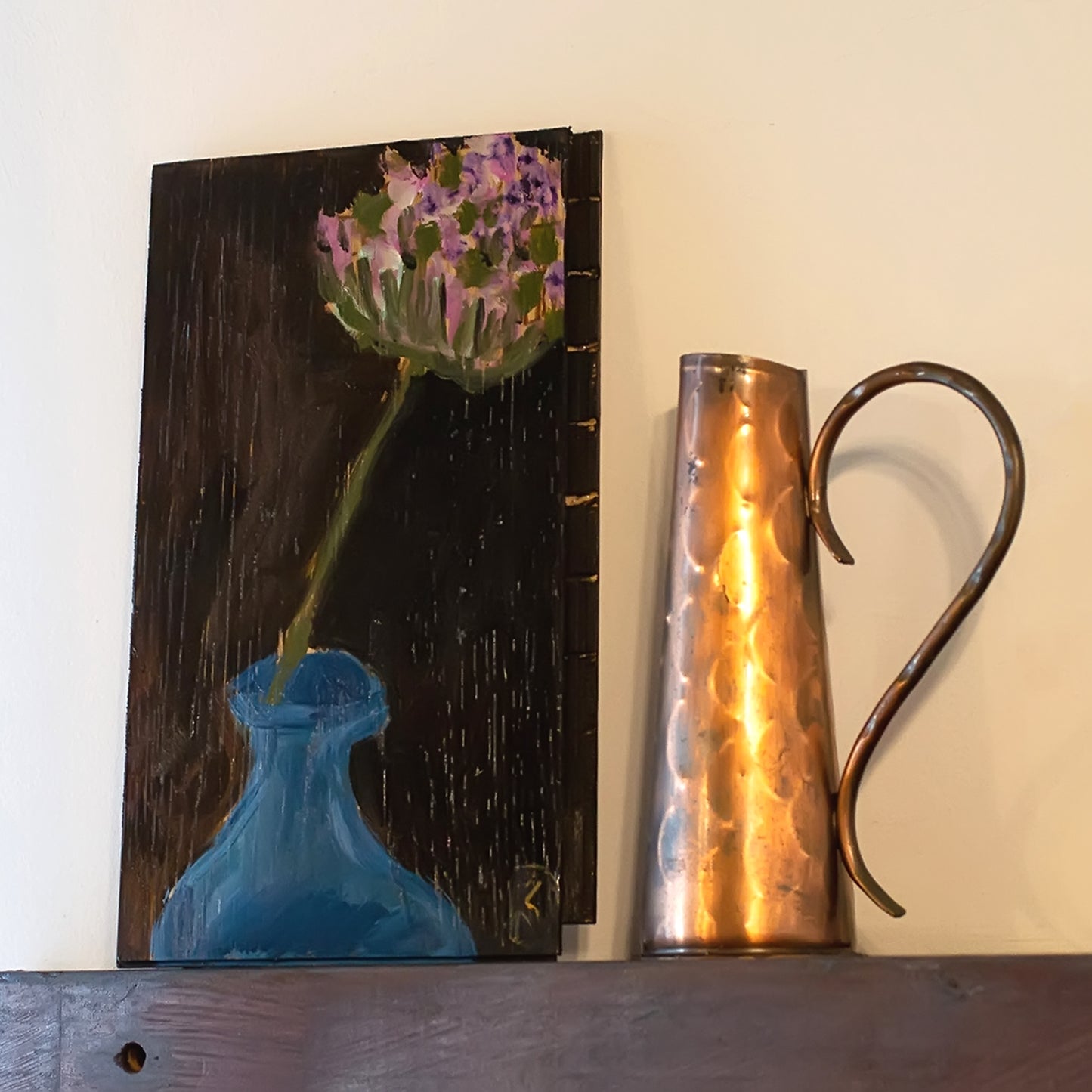 Chives in Blue Vase