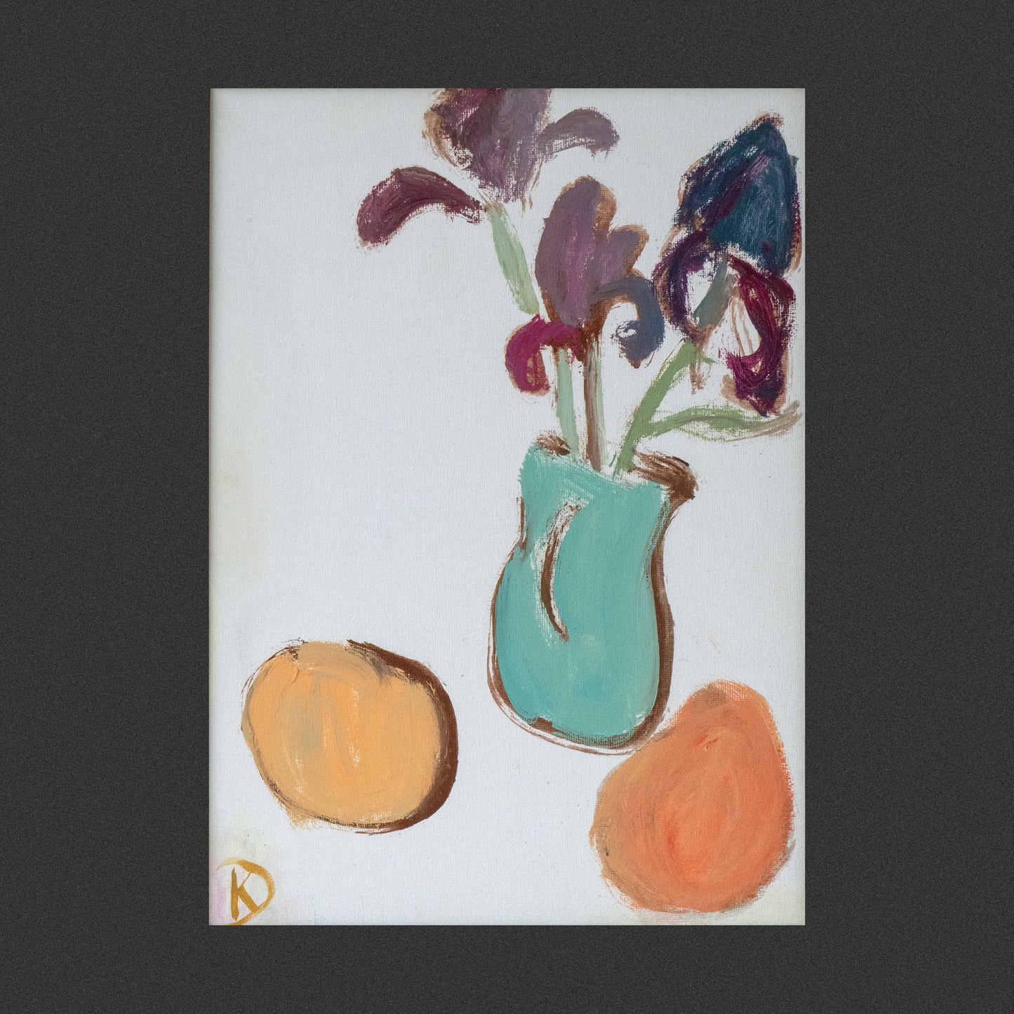 Irises, Tangerine and Pear