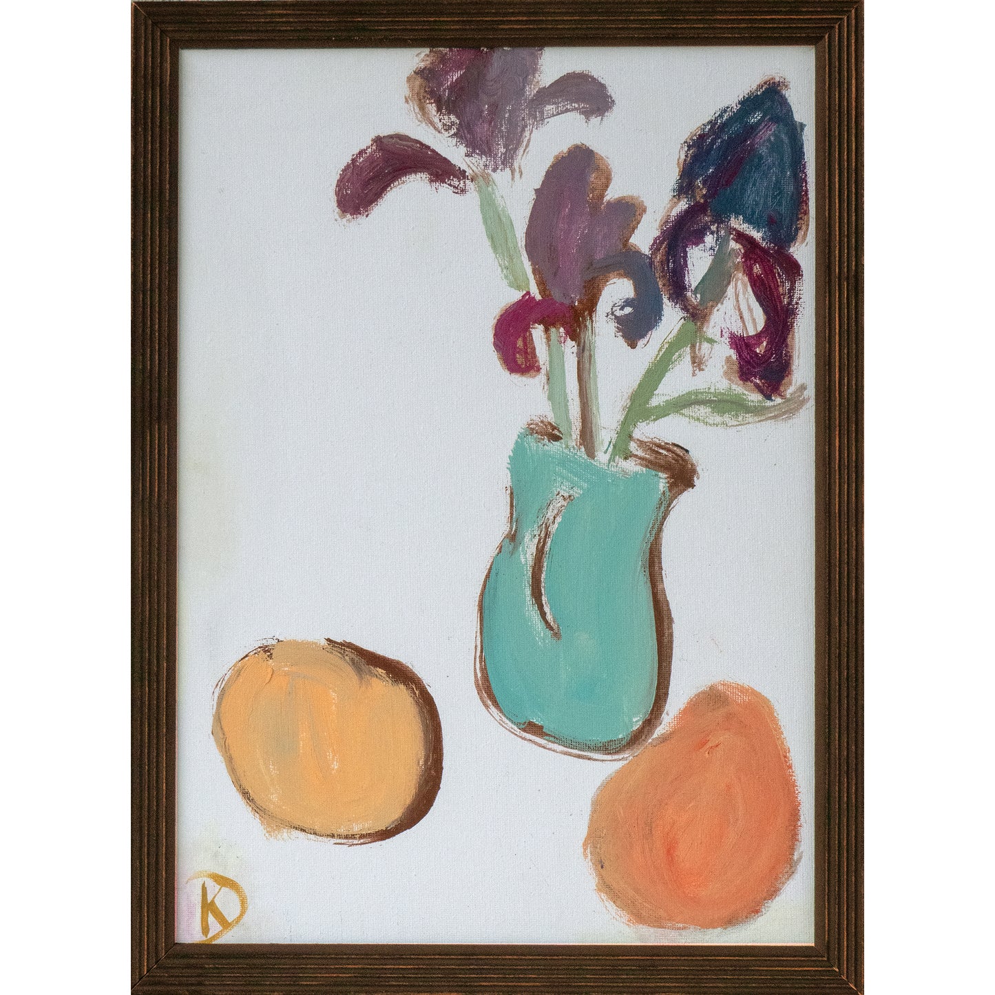 Irises, Tangerine and Pear