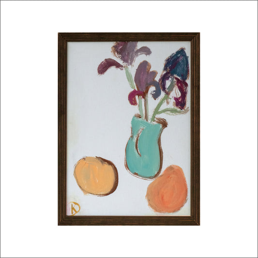 Irises, Tangerine and Pear