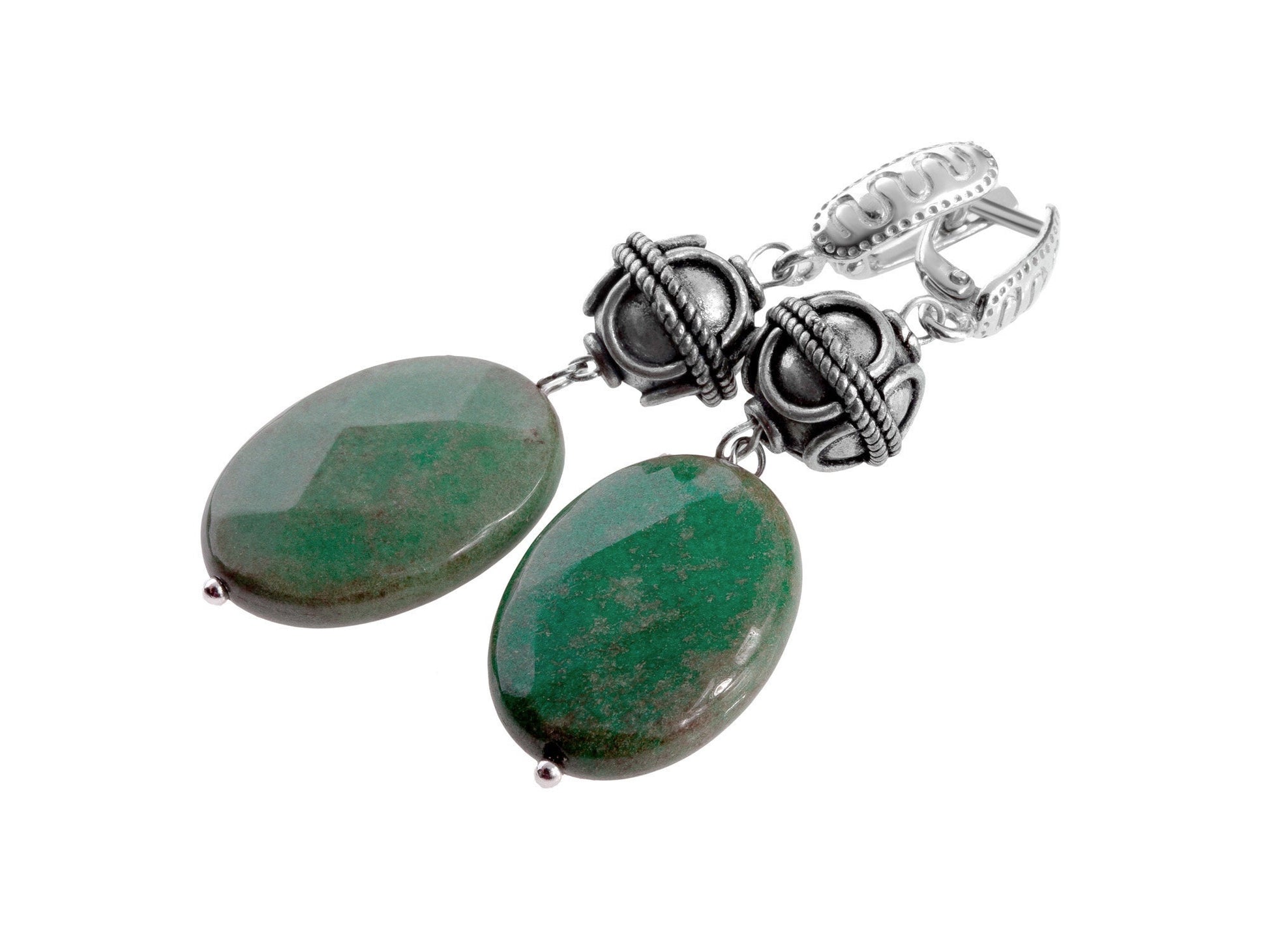 Chrysoprase and silver