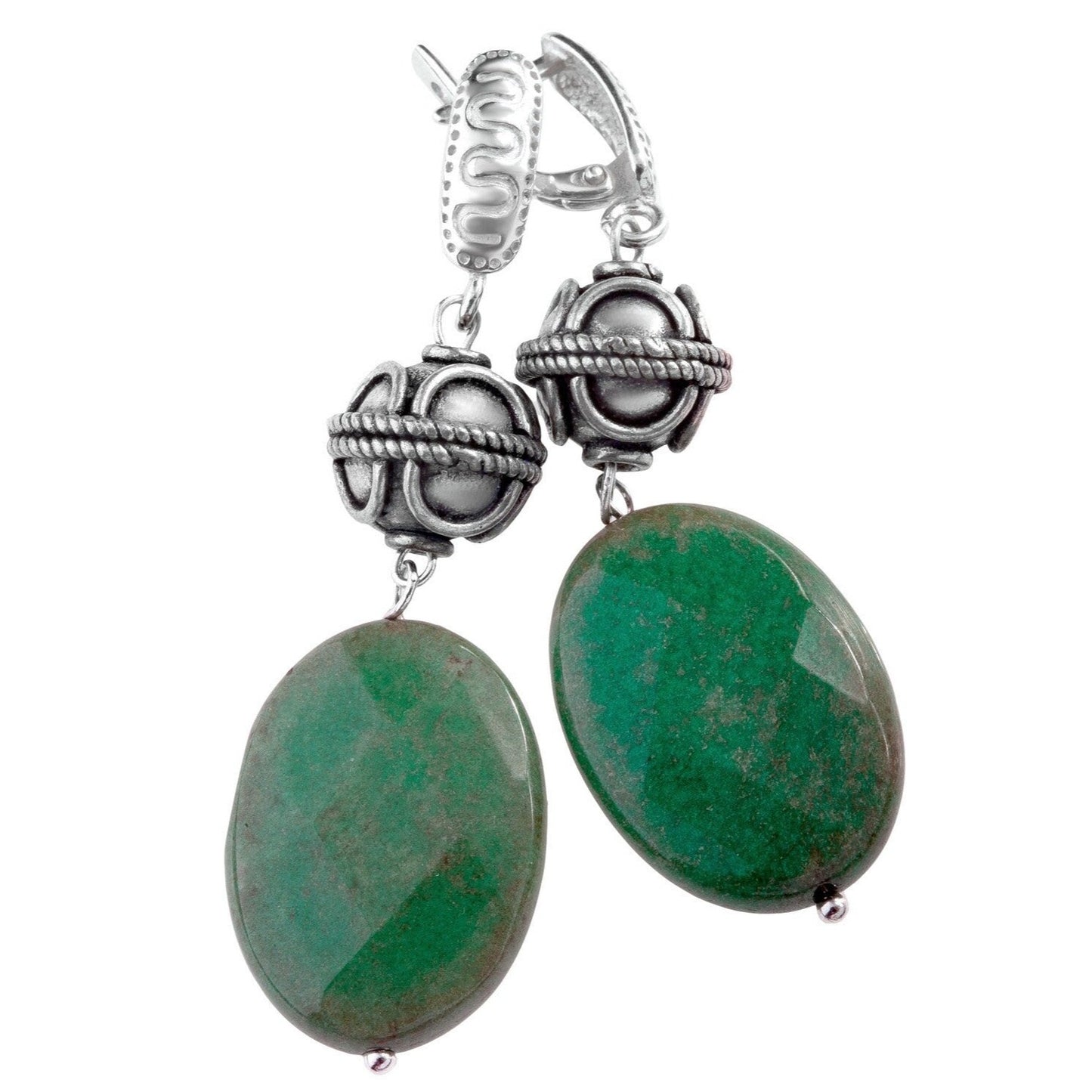 Chrysoprase and silver