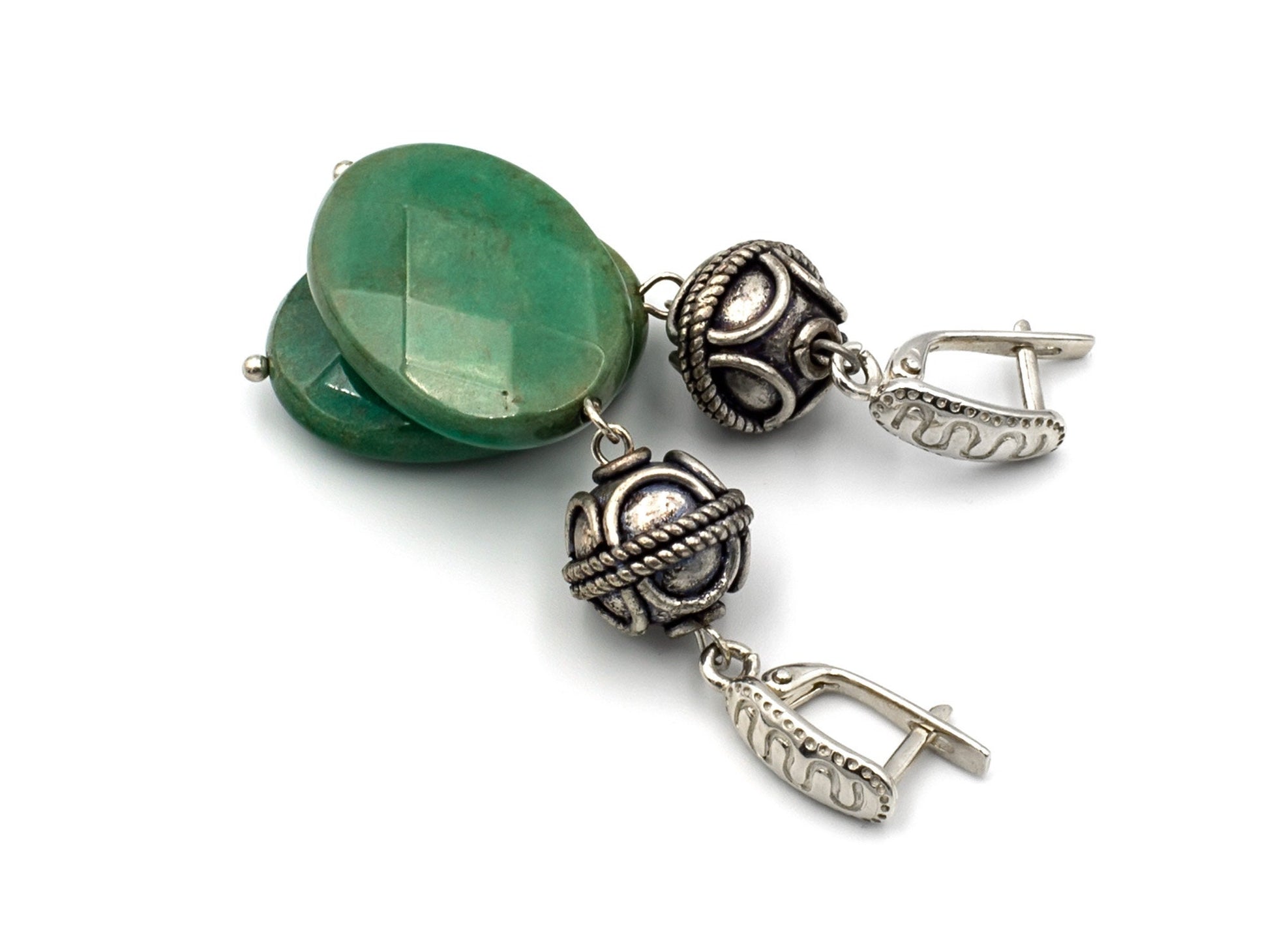 Chrysoprase and silver