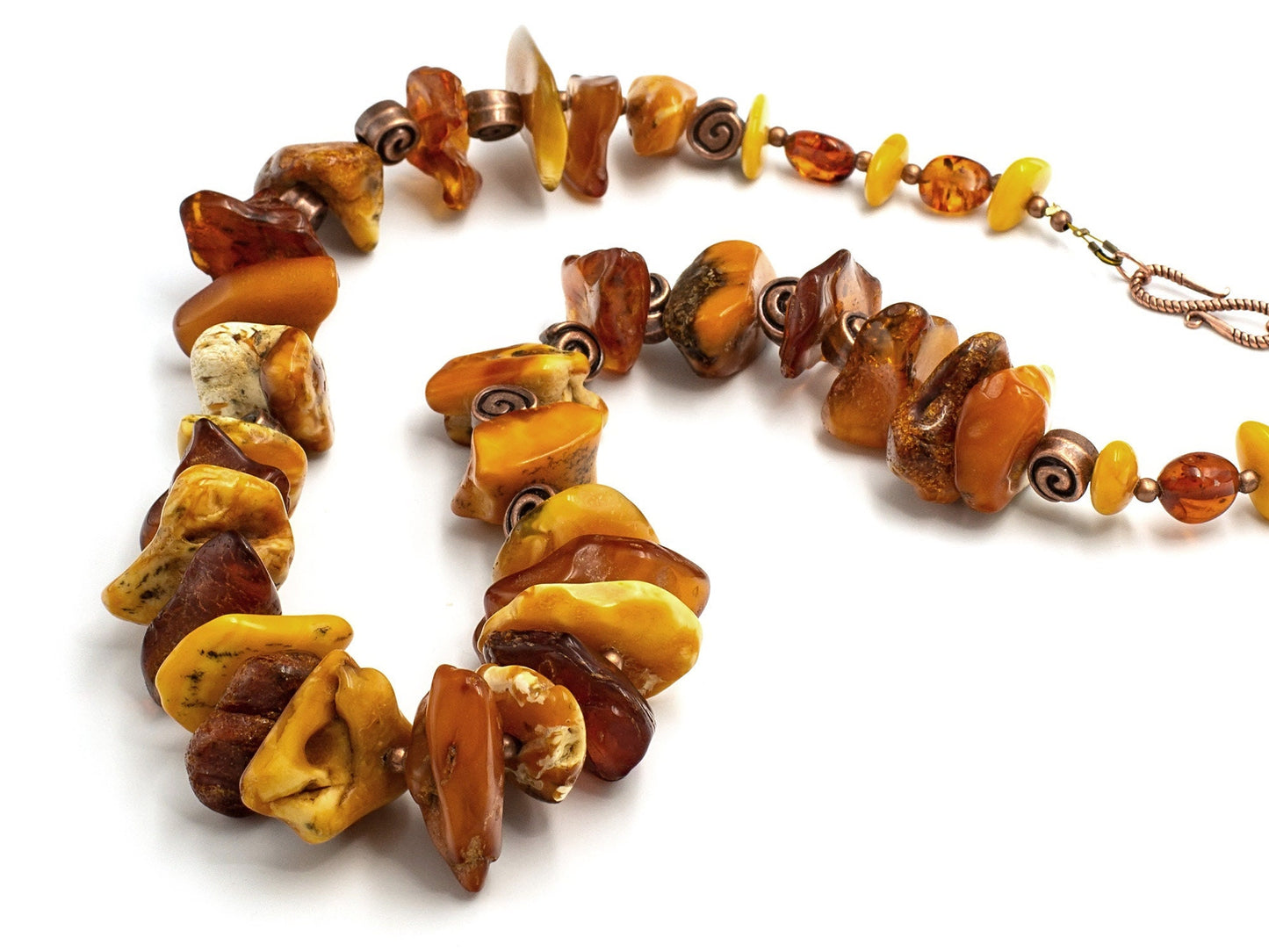 Vintage style amber necklace