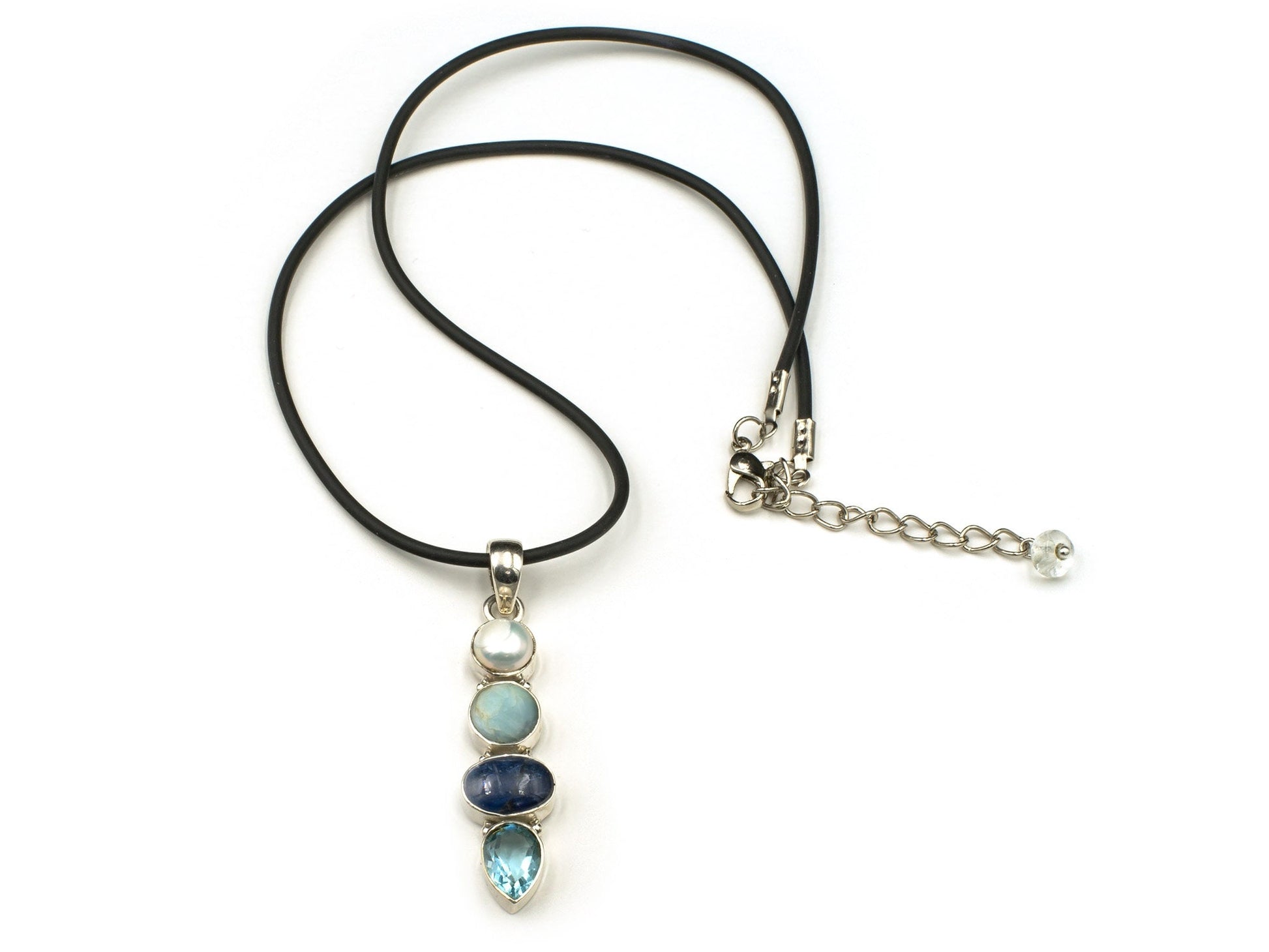 Multigem pendant necklace