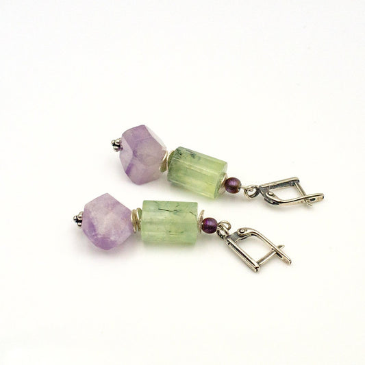 Prehnite & amethyst