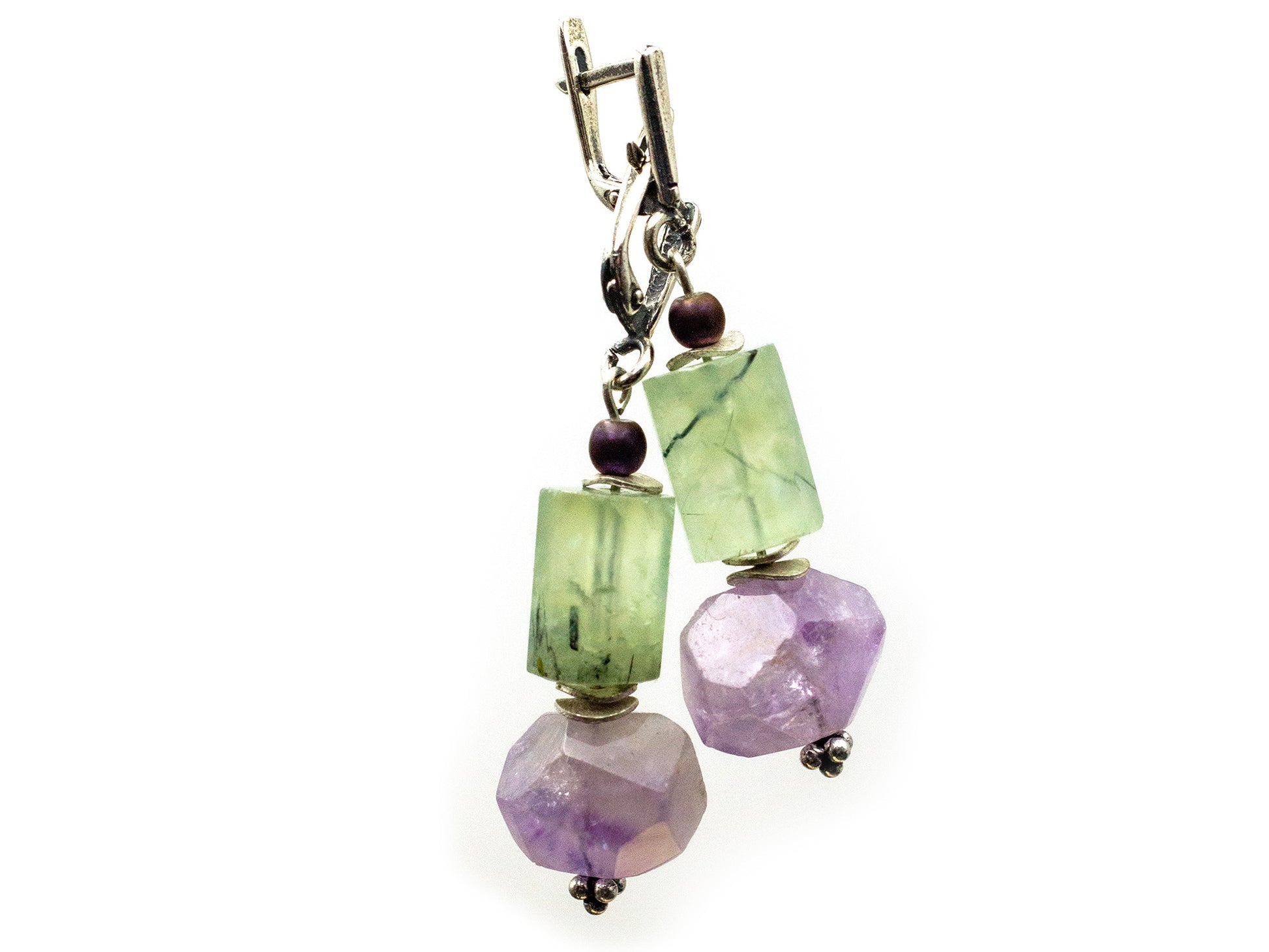 Prehnite & amethyst