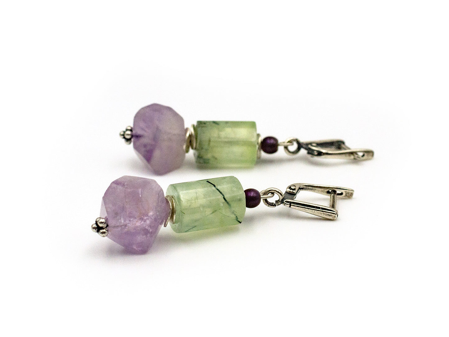 Prehnite & amethyst