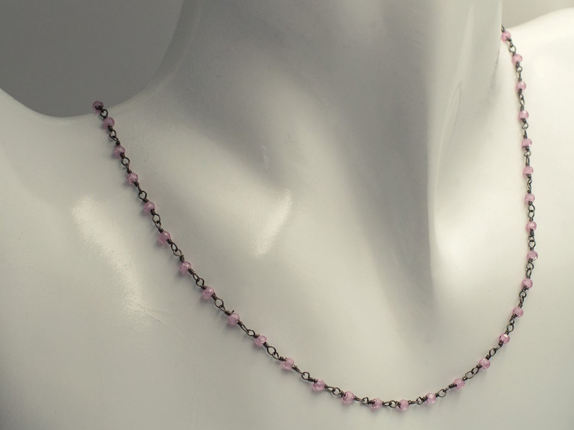 Rose quartz chain