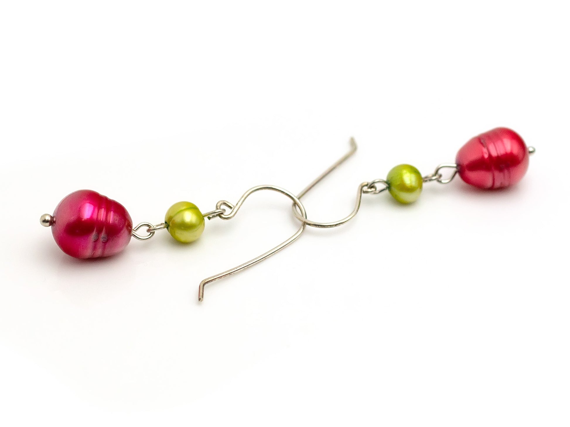 Bright pearl earrings