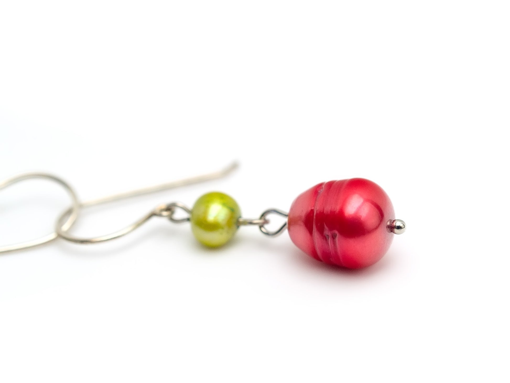 Bright pearl earrings