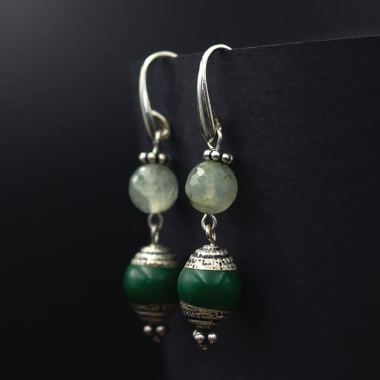 Bright green earrings